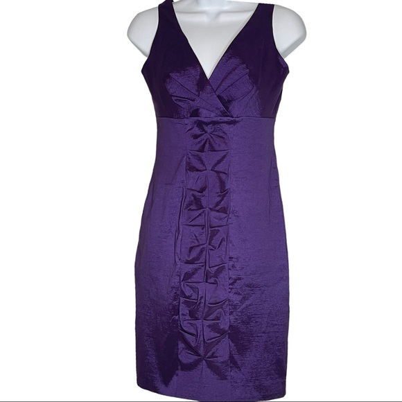 NWT Calvin Klein V Neck Cocktail Sheath Dress - Picture 3 of 14
